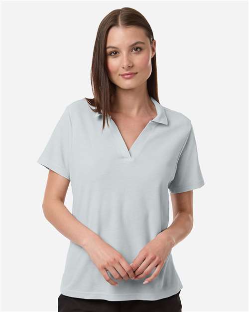Women's Resolve CVC Performance Pique Polo - OnModelFront - B263A7352 - Platinum