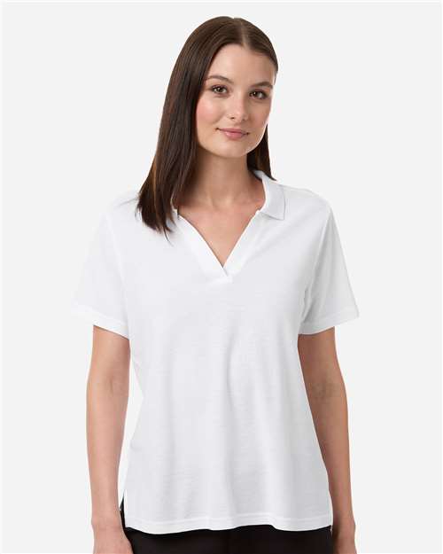 Women's Resolve CVC Performance Pique Polo - OnModelFront - B263A7002 - White