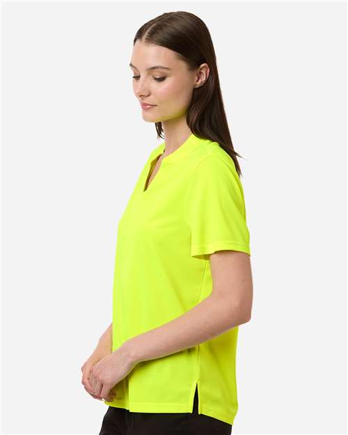 Women's Nova Performance Pique Polo - OnModelSide - B266A7162 - Safety Yellow