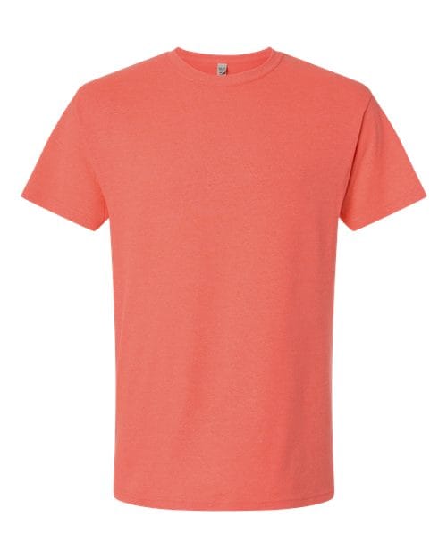 Men's Gold Soft Touch T-Shirt - Front - B01542053 - Heather Coral