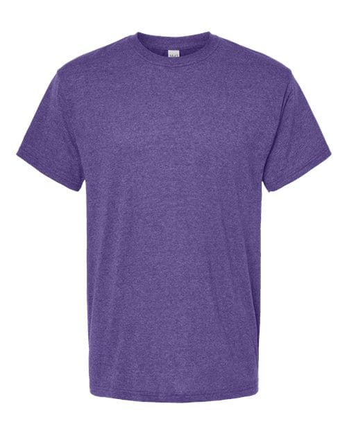 Men's Gold Soft Touch T-Shirt - Front - B01542643 - Heather Purple