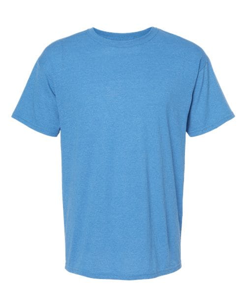 Men's Gold Soft Touch T-Shirt - Front - B01542783 - Heather Turquoise