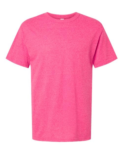 Men's Gold Soft Touch T-Shirt - Front - B01542033 - Neon Pink