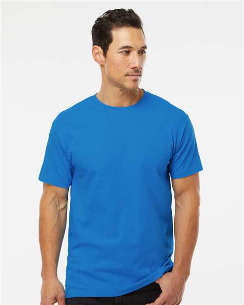 Men's Gold Soft Touch T-Shirt - OnModelFront - B01542813 - Ocean Blue