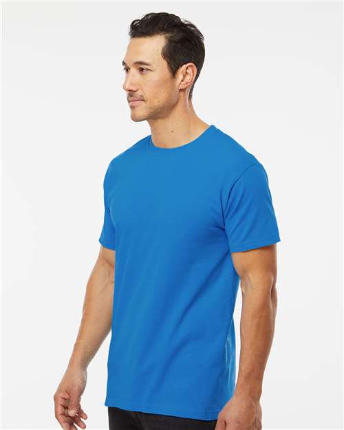 Men's Gold Soft Touch T-Shirt - OnModelSide - B01542813 - Ocean Blue