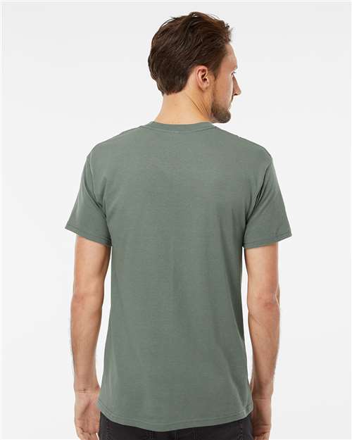 Men's Gold Soft Touch T-Shirt - OnModelBack - B01542383 - Sage