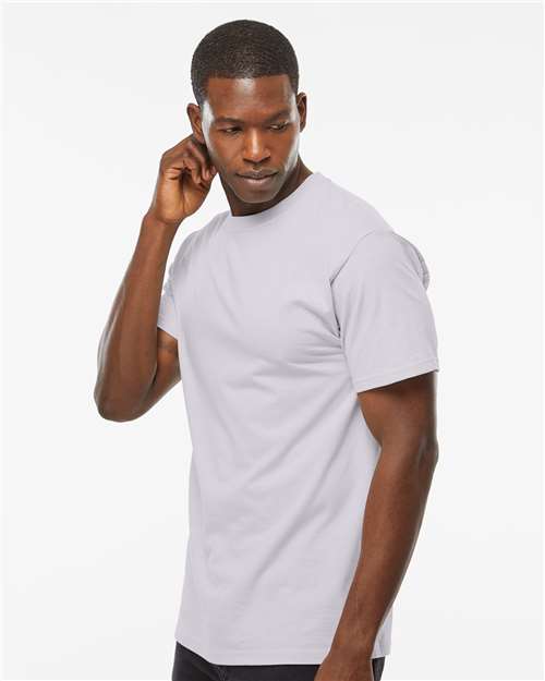 Men's Gold Soft Touch T-Shirt - OnModelSide - B01542013 - Silver