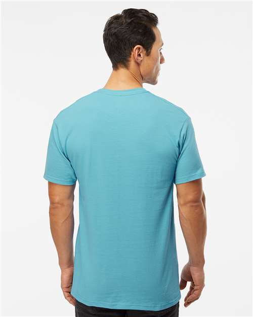 Men's Gold Soft Touch T-Shirt - OnModelBack - B01542023 - Diving Blue