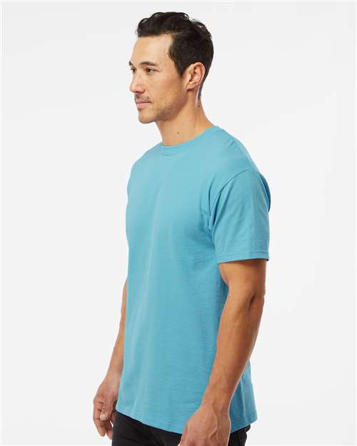 Men's Gold Soft Touch T-Shirt - OnModelSide - B01542023 - Diving Blue