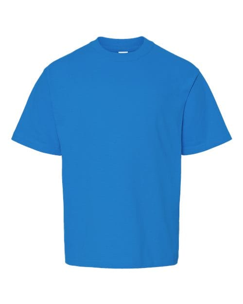Youth Gold Soft Touch T-Shirt - Front - B01842232 - Ocean Blue