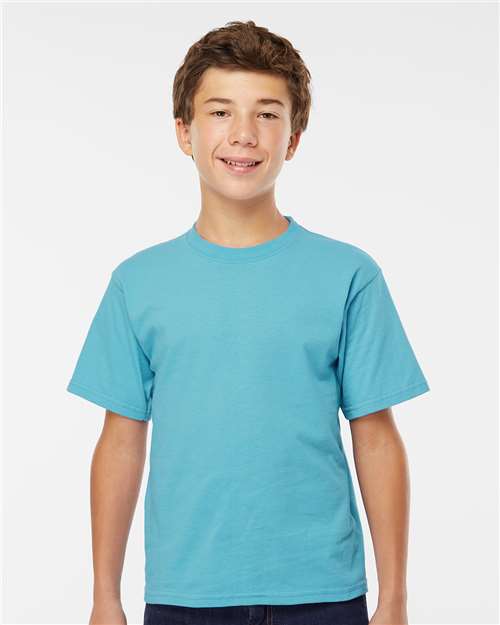 Youth Gold Soft Touch T-Shirt - OnModelFront - B01842022 - Diving Blue