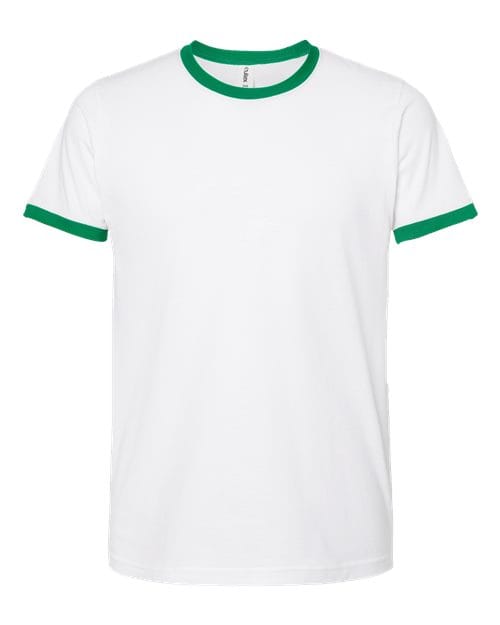 Unisex Fine Jersey Ringer T-Shirt - Front - B30459902 - undefined