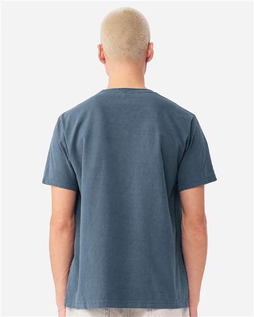 Unisex Heavyweight Garment-Dyed Tee - OnModelBack - B08306122 - Washed Denim