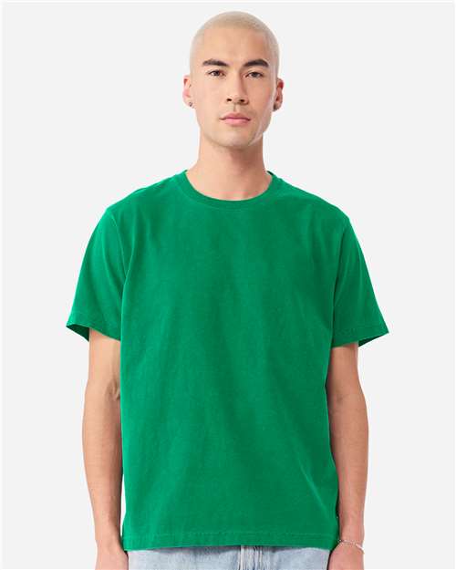 Unisex Heavyweight Garment-Dyed Tee - OnModelFront - B08306172 - Washed Kelly