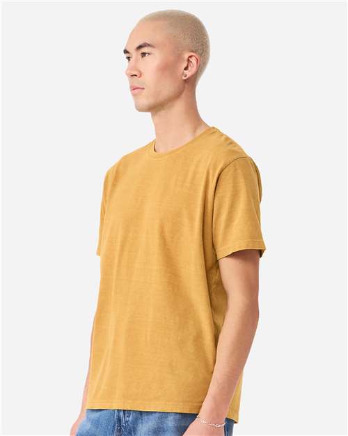 Unisex Heavyweight Garment-Dyed Tee - OnModelSide - B08306412 - Washed Mustard