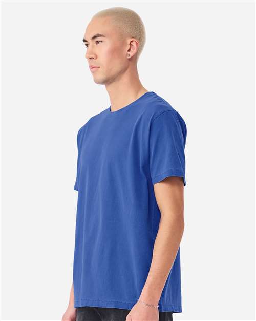 Unisex Heavyweight Garment-Dyed Tee - OnModelSide - B08306182 - Washed Royal Blue