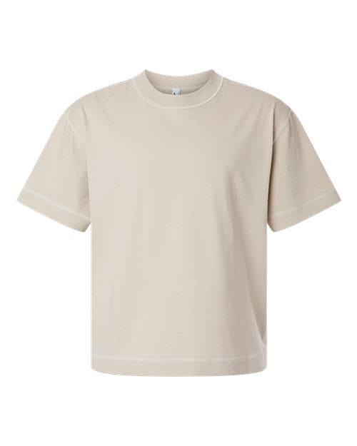 13ML0 Unisex Heavyweight Cotton Mid-Length Tee in Bone