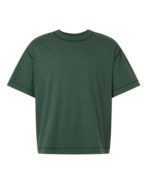 13ML0 Unisex Heavyweight Cotton Mid-Length Tee in Pine