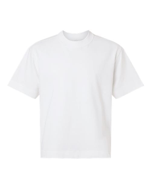 13ML0 Unisex Heavyweight Cotton Mid-Length Tee in White