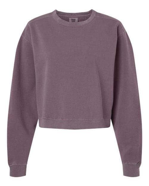 1566L Women's Garment-Dyed Mid-Length Crewneck Sweatshirt in 