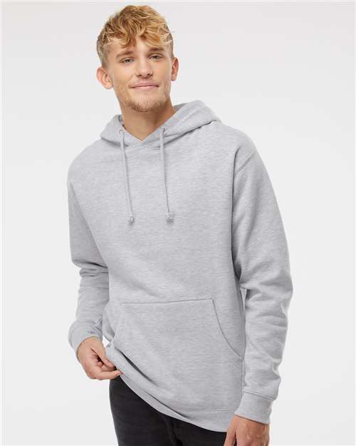 Unisex Heavyweight Hooded Sweatshirt - OnModelFront - B22276352 - Grey Heather
