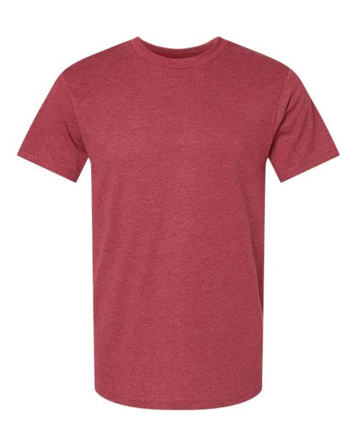 2001CVC Unisex CVC Tee in Heather Cardinal