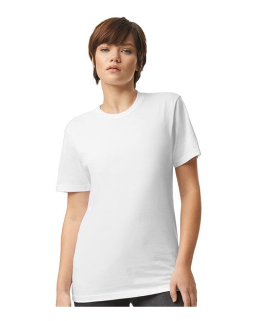 American Apparel 10485 S / White 2001CVC Unisex CVC Tee