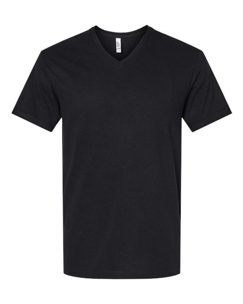 2006CVC Unisex CVC V-Neck Tee in Black