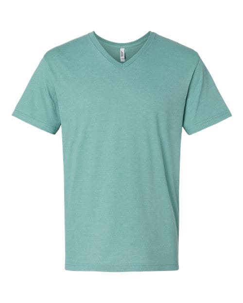 2006CVC Unisex CVC V-Neck Tee in Heather Arctic