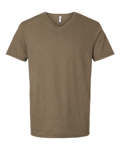 2006CVC Unisex CVC V-Neck Tee in Heather Army
