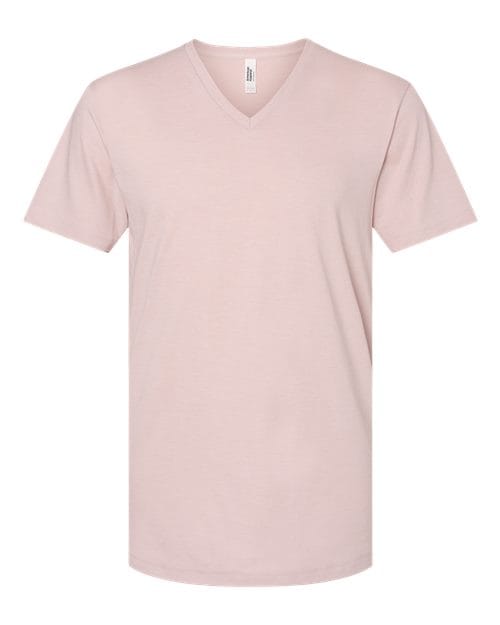 2006CVC Unisex CVC V-Neck Tee in Heather Blush
