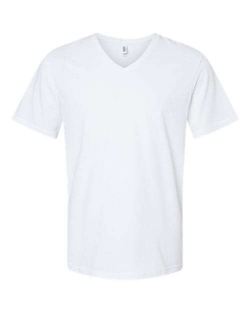 2006CVC Unisex CVC V-Neck Tee in White