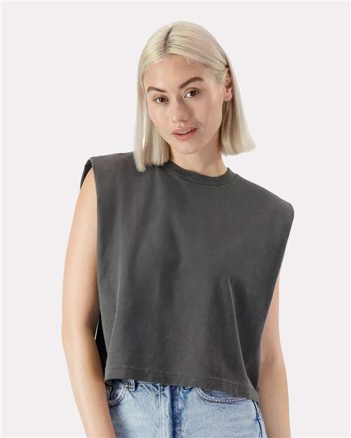 307GD Women's Garment-Dyed Heavyweight Muscle Tee in 