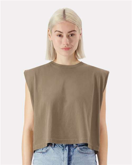 307GD Women's Garment-Dyed Heavyweight Muscle Tee in 