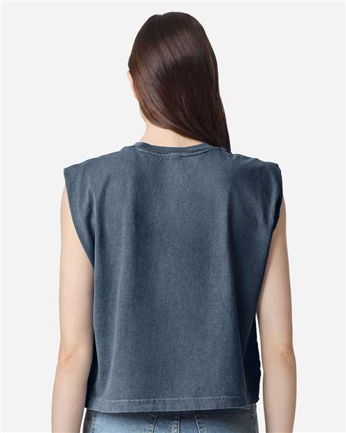 307GD Women's Garment-Dyed Heavyweight Muscle Tee in 