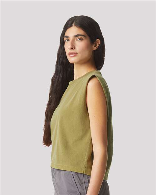 307GD Women's Garment-Dyed Heavyweight Muscle Tee in 