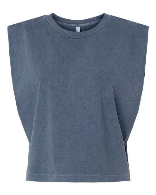 307GD Women's Garment-Dyed Heavyweight Muscle Tee in Faded Navy