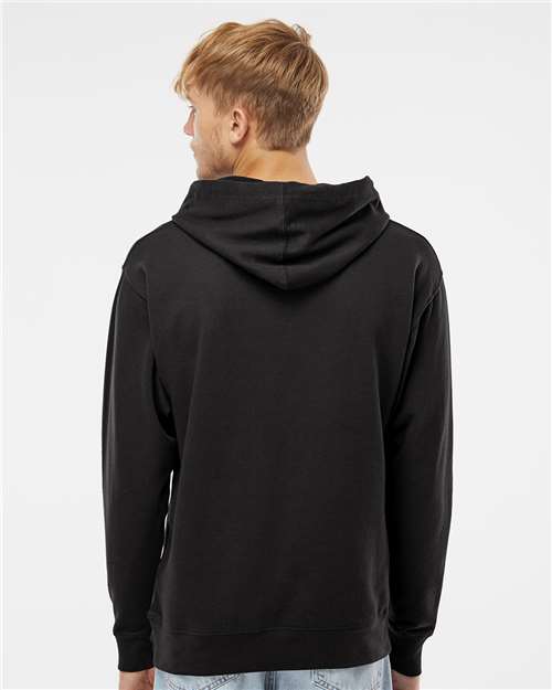 Unisex Midweight Hooded Sweatshirt - OnModelBack - B23676502 - Black