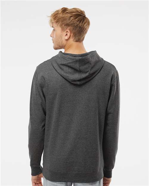 Unisex Midweight Hooded Sweatshirt - OnModelBack - B23676093 - Charcoal Heather