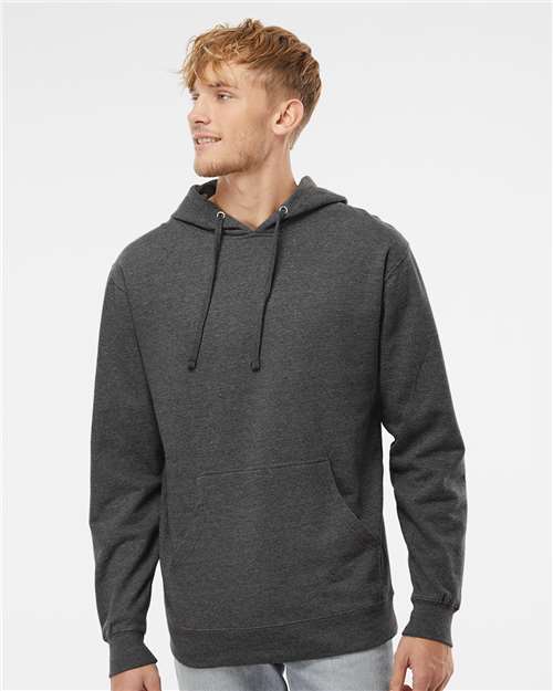 Unisex Midweight Hooded Sweatshirt - OnModelFront - B23676093 - Charcoal Heather