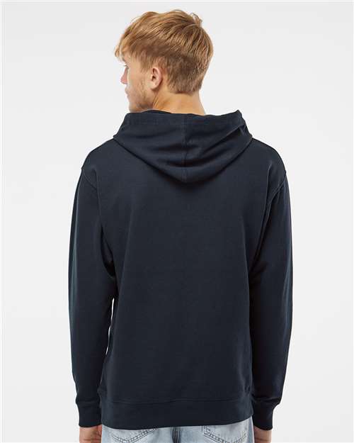 Unisex Midweight Hooded Sweatshirt - OnModelBack - B23676653 - Classic Navy