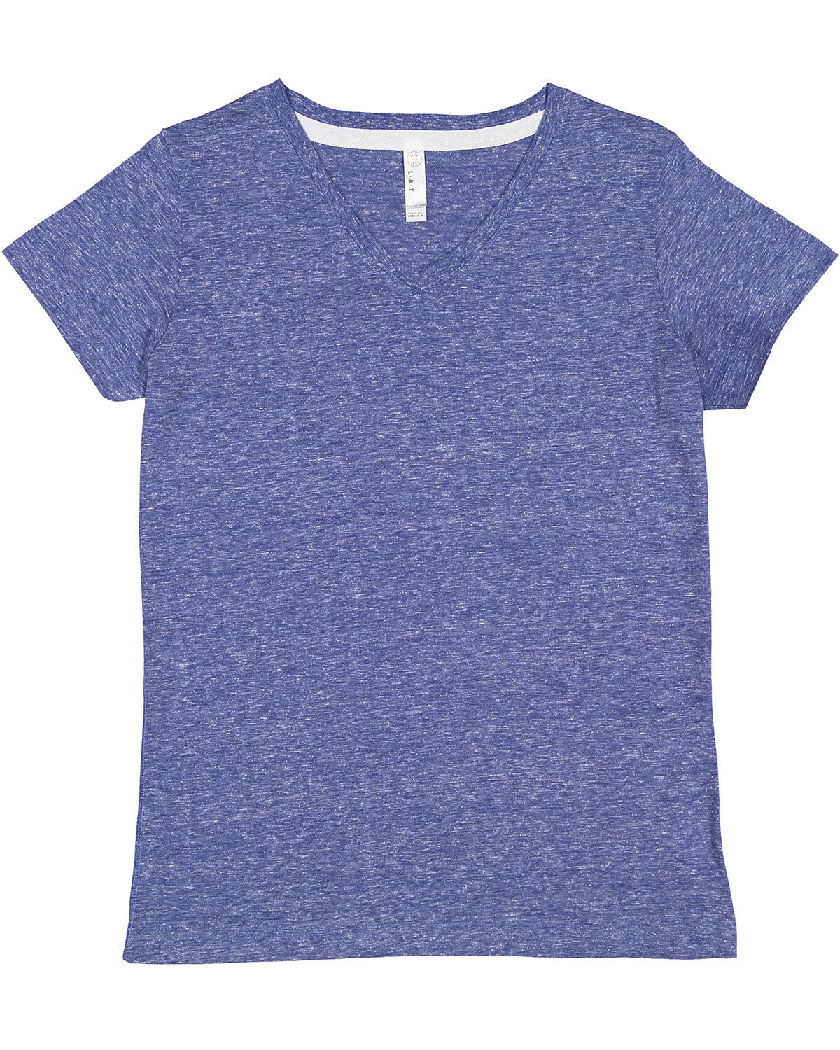 LAT 3591: Ladies' V-Neck Harborside Melange Jersey T-Shirt
