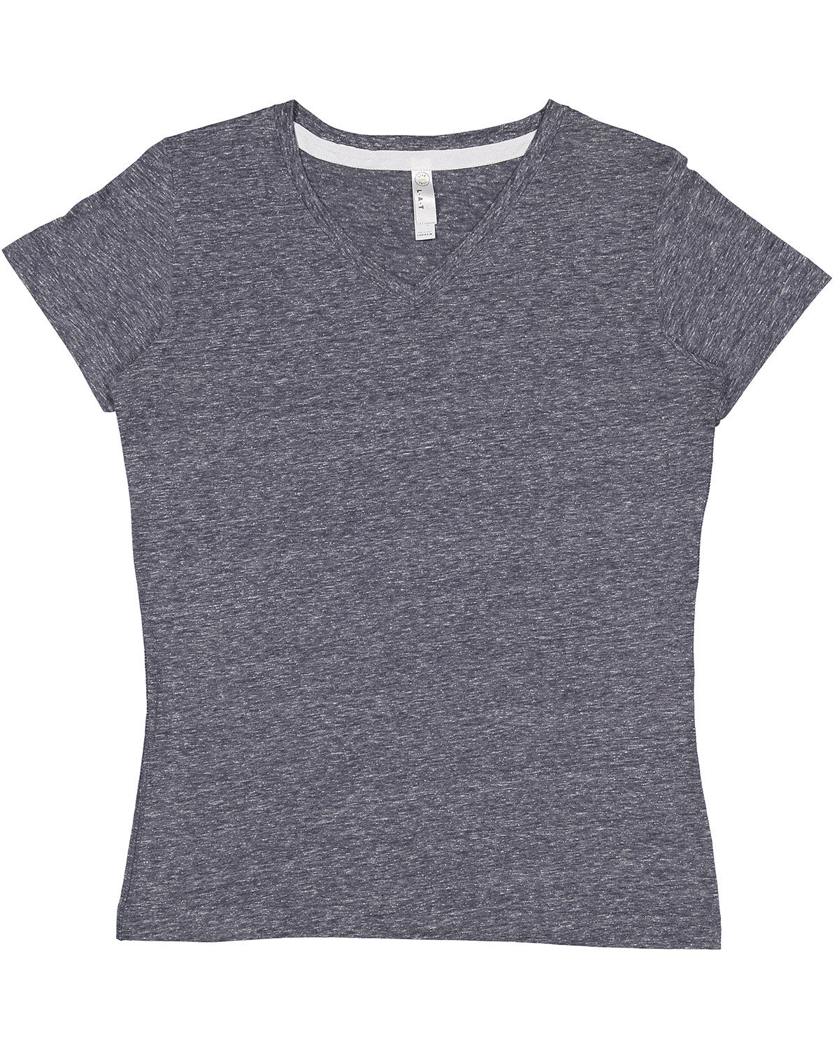 LAT 3591: Ladies' V-Neck Harborside Melange Jersey T-Shirt