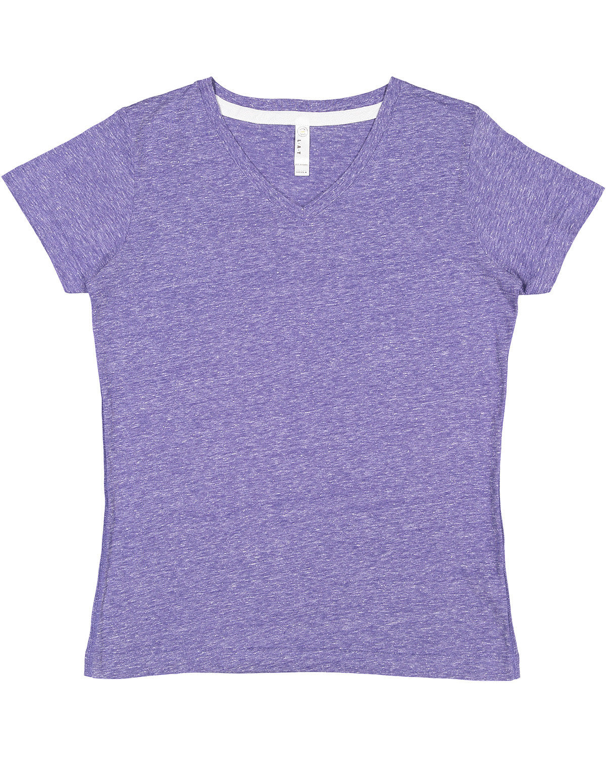 LAT 3591: Ladies' V-Neck Harborside Melange Jersey T-Shirt