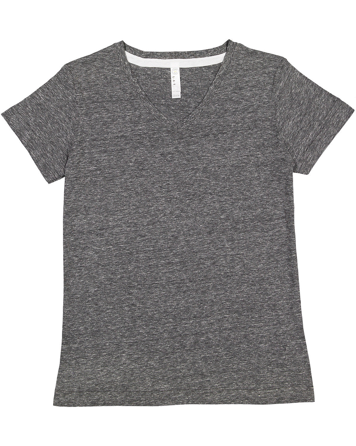 LAT 3591: Ladies' V-Neck Harborside Melange Jersey T-Shirt