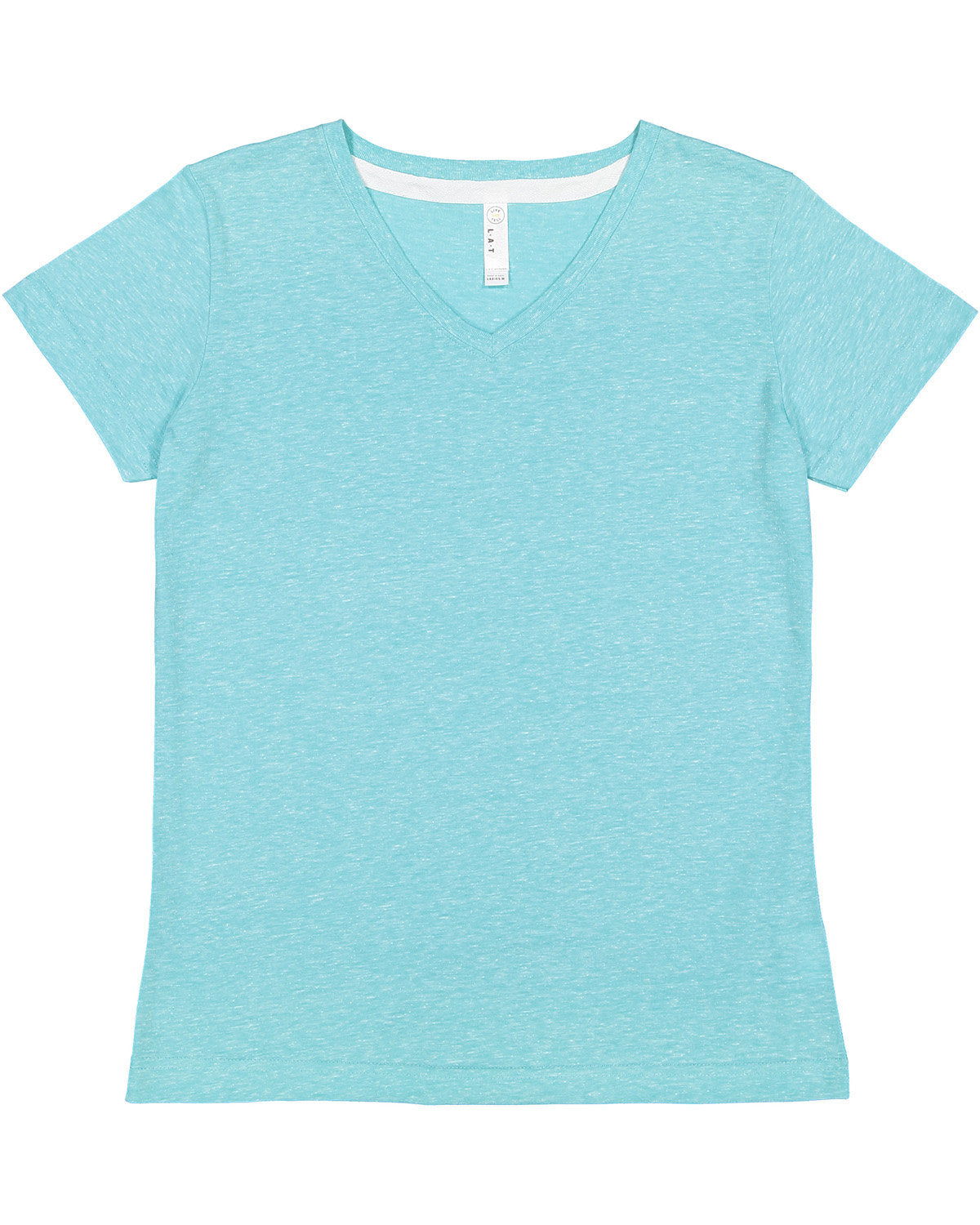 LAT 3591: Ladies' V-Neck Harborside Melange Jersey T-Shirt
