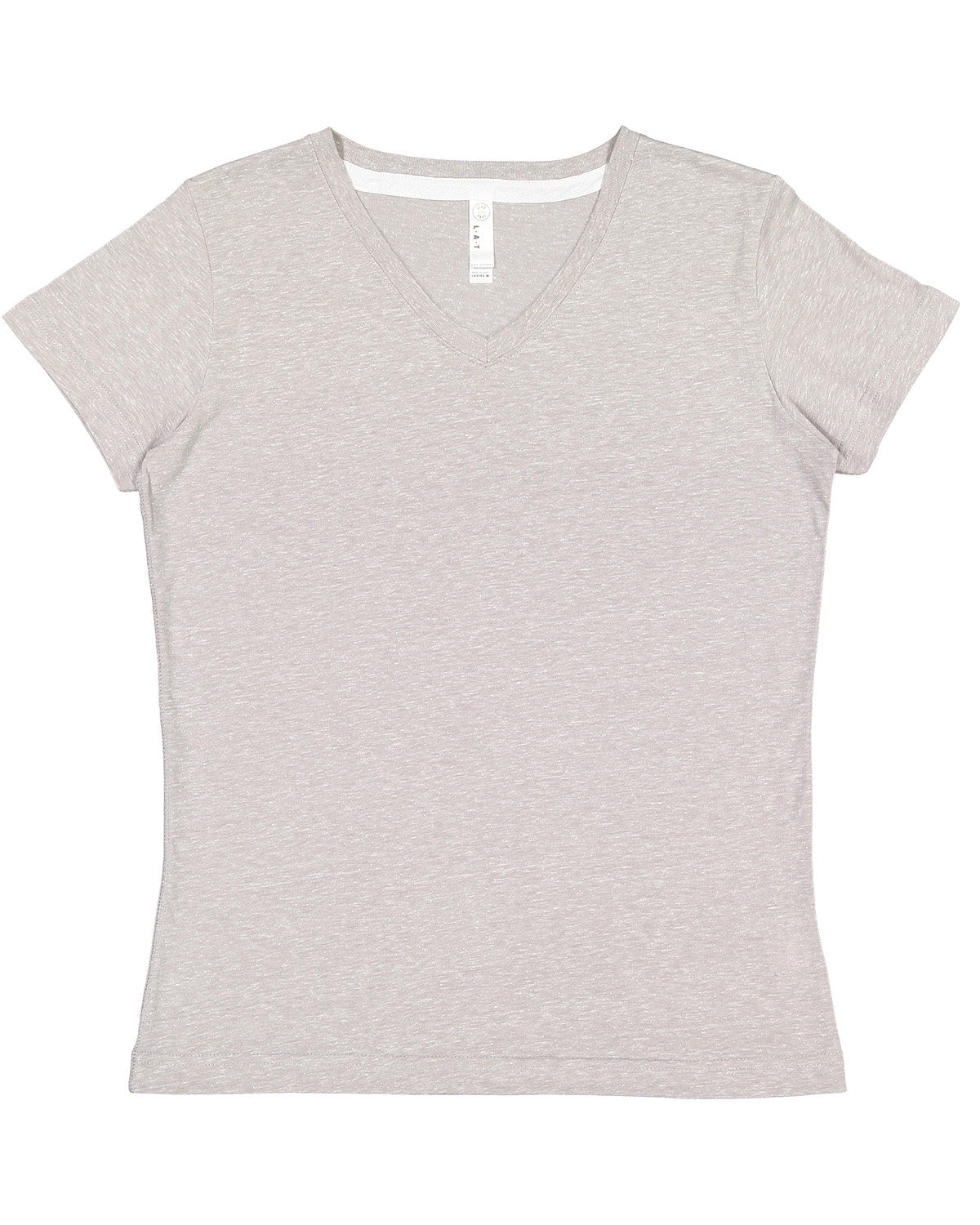 LAT 3591: Ladies' V-Neck Harborside Melange Jersey T-Shirt