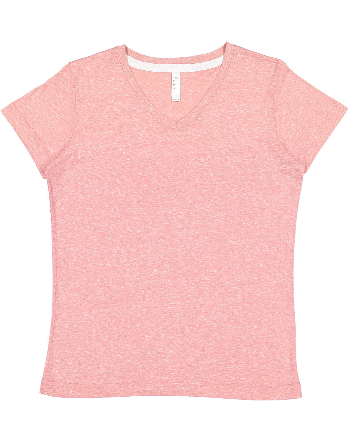 LAT 3591: Ladies' V-Neck Harborside Melange Jersey T-Shirt