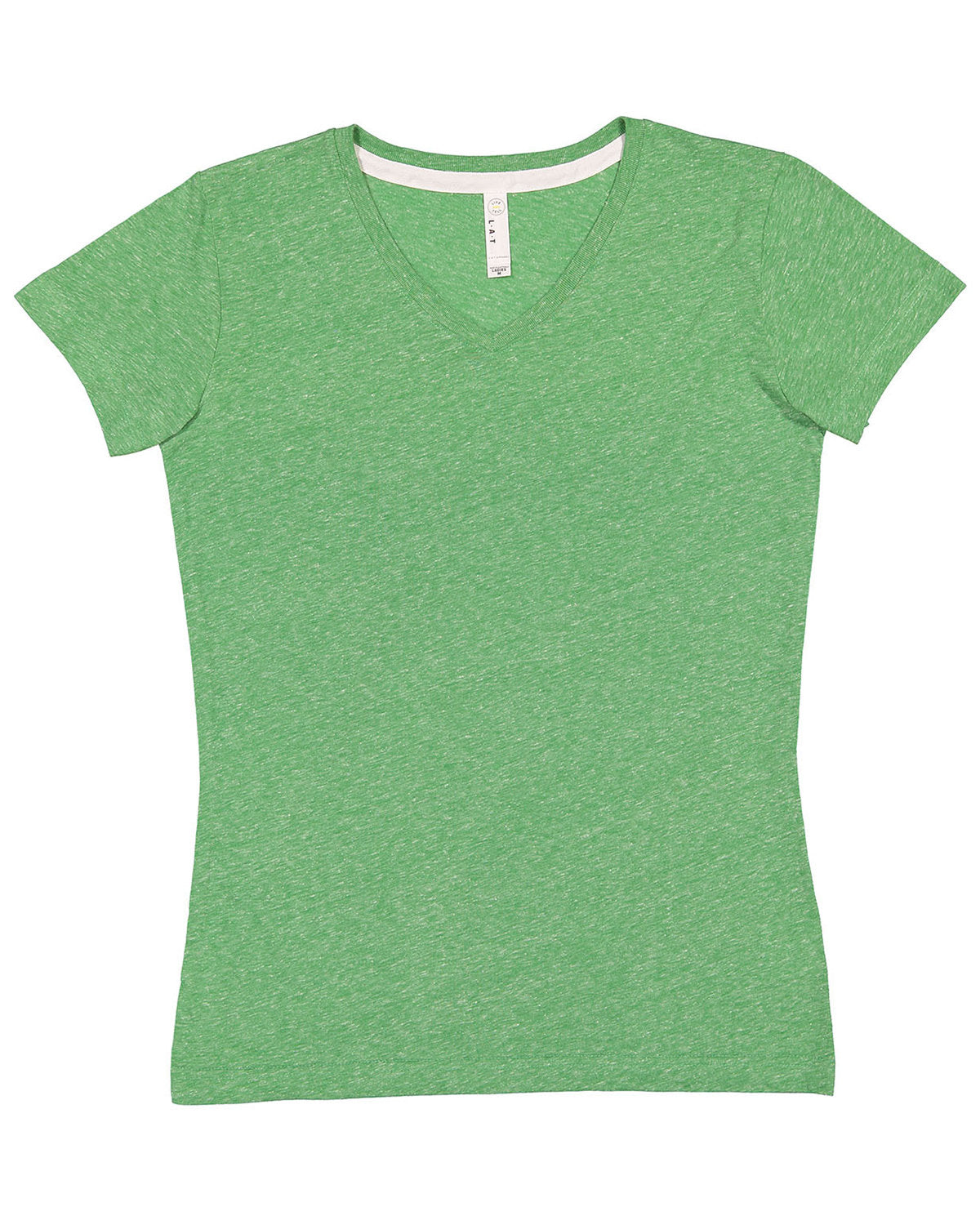 LAT 3591: Ladies' V-Neck Harborside Melange Jersey T-Shirt