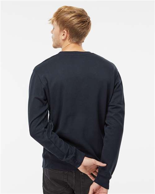 Unisex Midweight Crewneck Sweatshirt - OnModelBack - B83676653 - Classic Navy